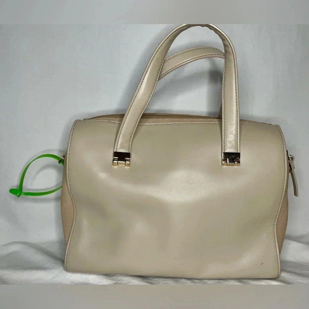 KS238263 Kate Spade Parker Street Allena Tan Leather Suede Satchel - Picture 2 of 8
